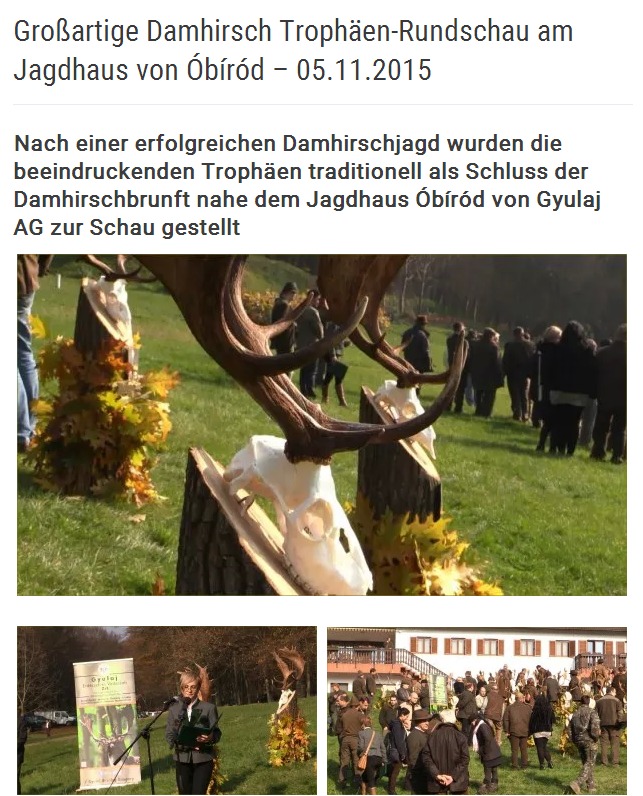 A Hazai Vadász magazin német, képes összefoglalója