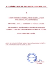 A miklósvári Szent Hubertus fakápolna alapító okirata 