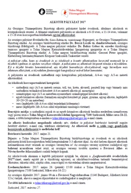 Tolna Megyei Tűzmegelőzési Bizottság - Alkotói Pályázata 2017.
