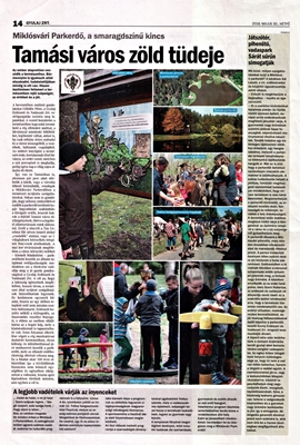 Tolnai Népújság cikke Miklósvárról